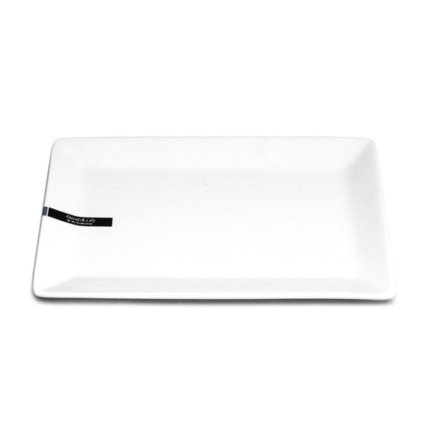 White Ceramic Rectangular Platter 13"x8.5" - Commercial Rice Cookers