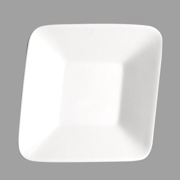 White Ceramic Square Plate 3 - 1/4" - Commercial Rice Cookers
