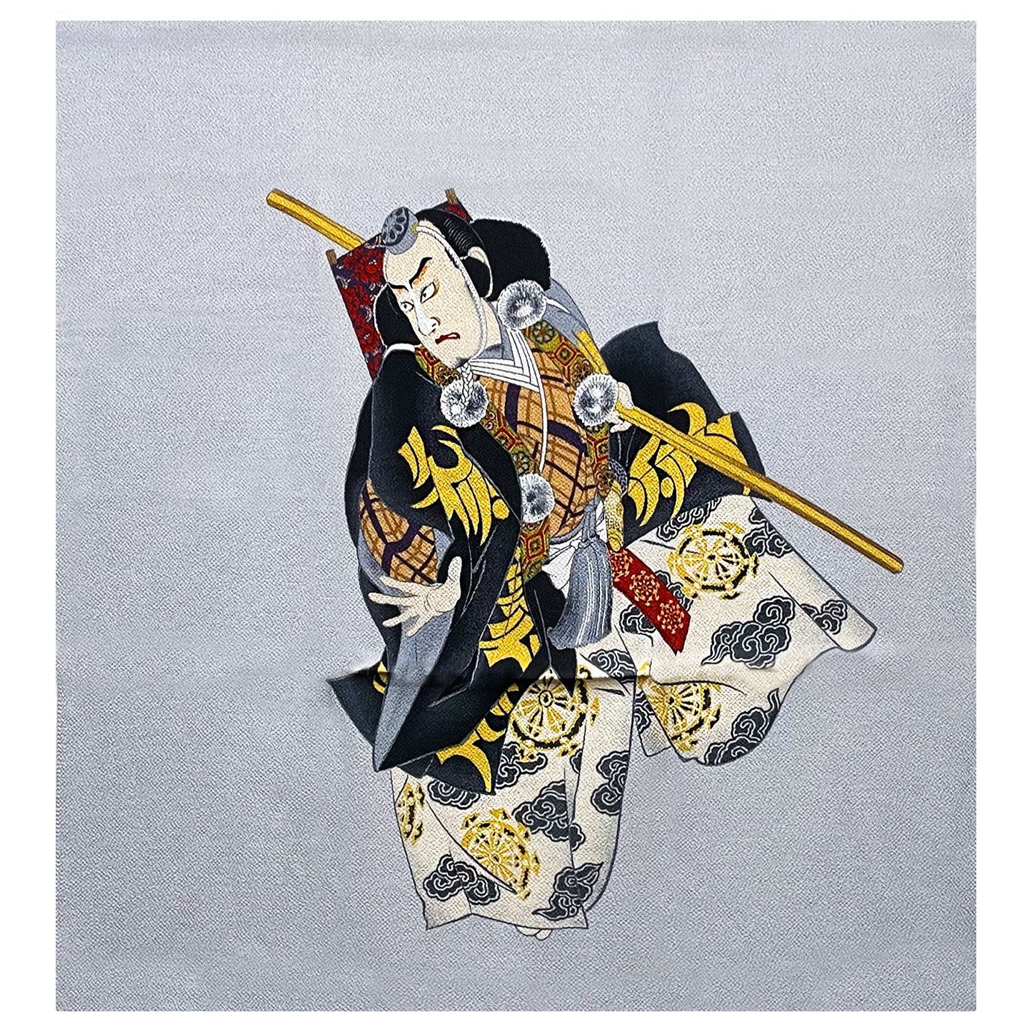 Japanese Samurai Noren Furoshiki Curtain - Gray - Commercial Rice Cookers