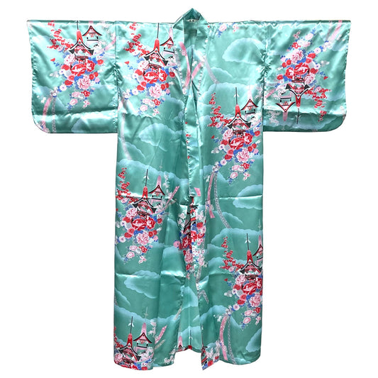 Japanese Traditional Kimono Robe - Green Temple - Commercial Rice Cookers