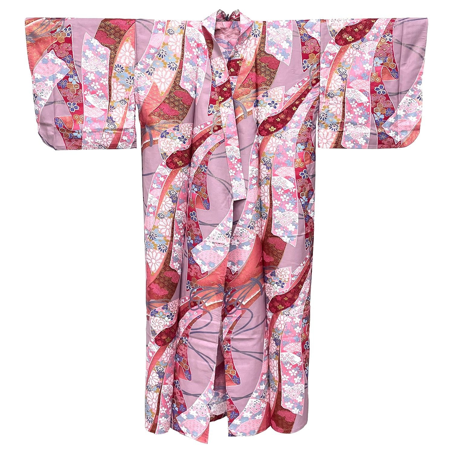 Japanese Traditional Kimono Robe - Pink Floral - Commercial Rice Cookers
