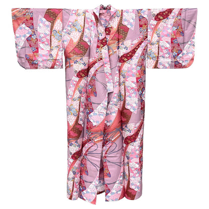 Japanese Traditional Kimono Robe - Pink Floral - Commercial Rice Cookers