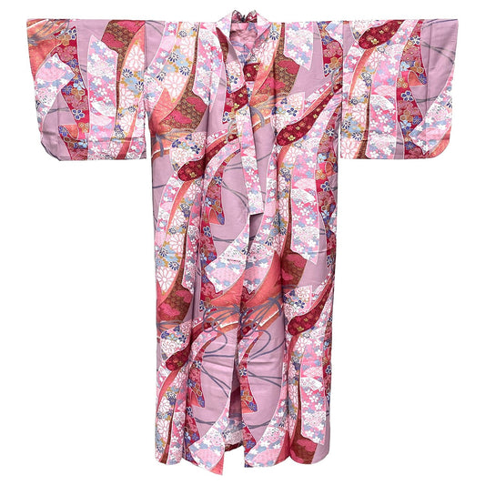 Japanese Traditional Kimono Robe - Pink Floral - Commercial Rice Cookers