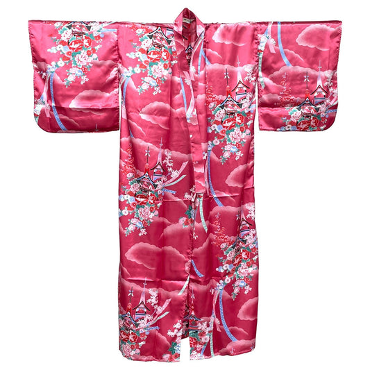 Japanese Traditional Kimono Robe - Pink Temple - Commercial Rice Cookers