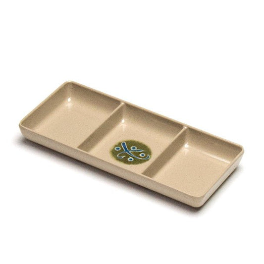 Melamine 3 - Divided Sauce Plate, 12pc (Green) - Commercial Rice Cookers