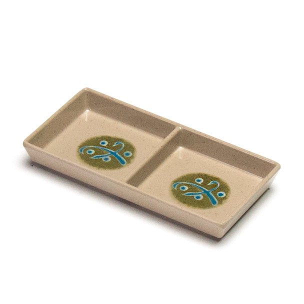 Melamine Divided Sauce Plate, 12pc (Green) - Commercial Rice Cookers