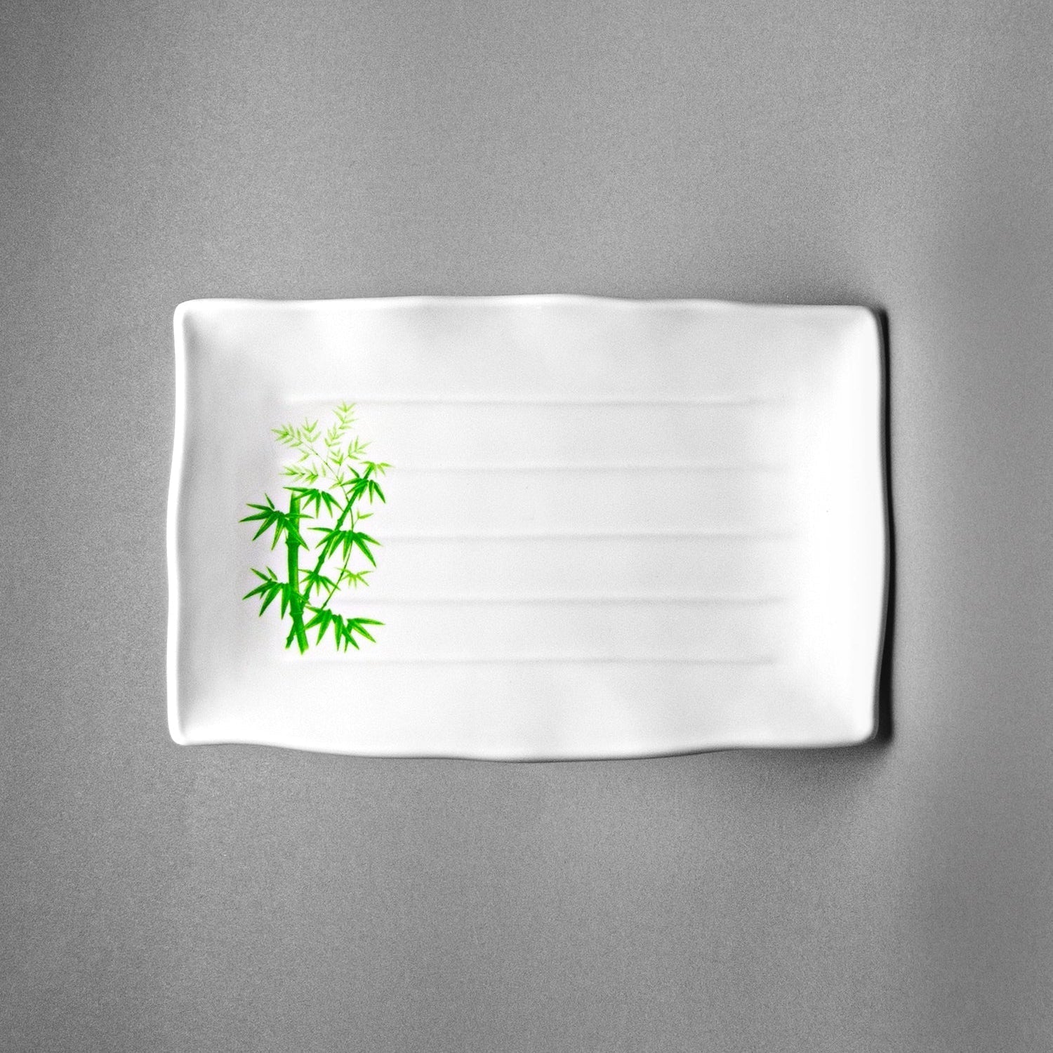 Melamine Rectangle Plate, 3pc, 11 - 3/8x7 - 1/4" (Green Bamboo) - Commercial Rice Cookers