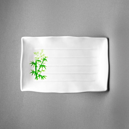 Melamine Rectangle Plate, 3pc, 11 - 3/8x7 - 1/4" (Green Bamboo) - Commercial Rice Cookers