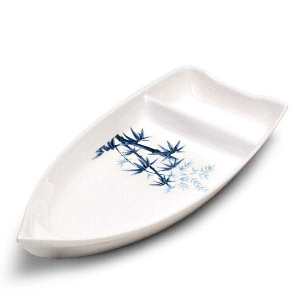 Melamine Sushi Boat, 6pc, 10 - 1/4"x4 - 1/2" (Blue Bamboo) - Commercial Rice Cookers