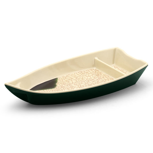 Melamine Sushi Boat, 6pc, 4.5"L x 10"W x 1.2"H (Oribe) - Commercial Rice Cookers