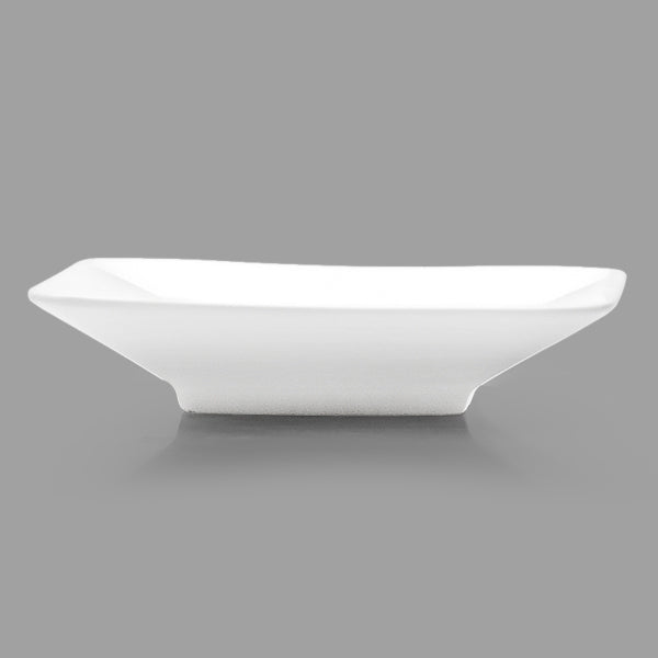 White Ceramic Square Plate 3 - 1/4" - Commercial Rice Cookers