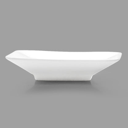 White Ceramic Square Plate 3 - 1/4" - Commercial Rice Cookers